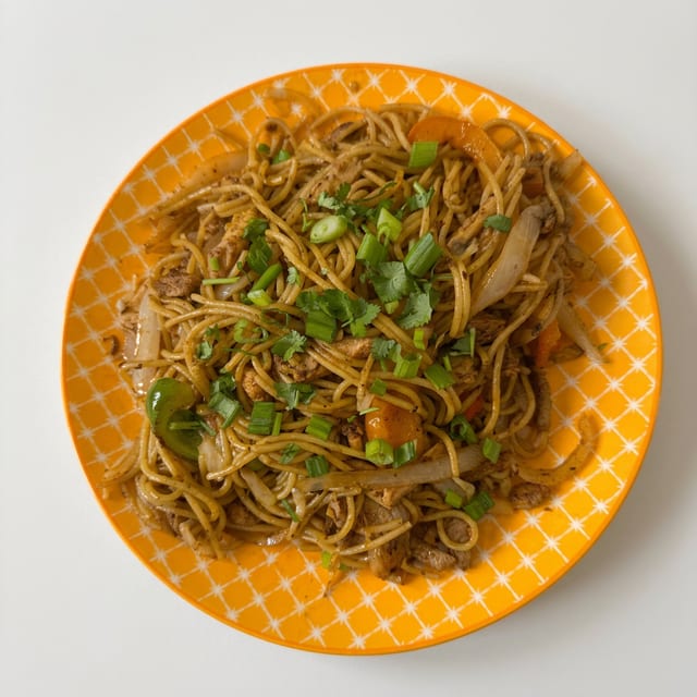 Chicken Noodle Nepali Style.